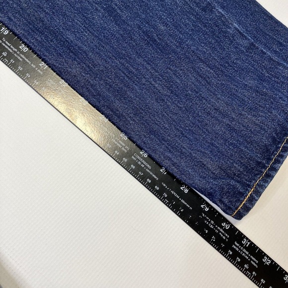 Levis 501 0115 Jeans Dark Rigid Denim Men’s 32x32 Y2K Button Fly - Picture 11 of 12